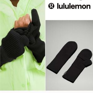 lululemon ribbed merino wool blend mittens